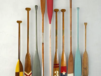 Wooden Oars 3D model