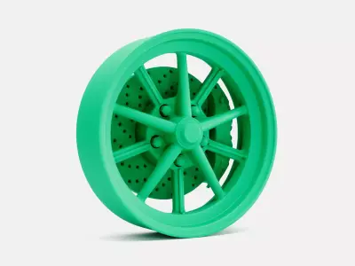 15x4 ET Gasser Wheel and Brake 3D print model