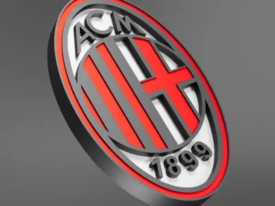 Associazione Calcio Milan logo 3D print model