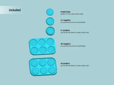 Cookie Mould 01 - Biscuit Silicon Molding 3D print model