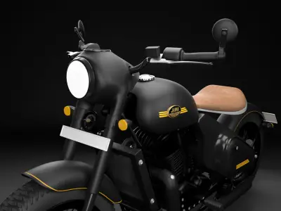 Jawa Motor BIke Low-poly 3D model