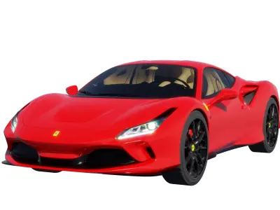 Car Rigged - Ferrari F8 3D model