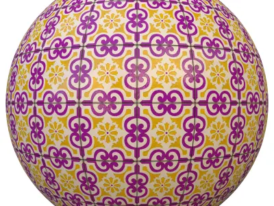 tile patterned 91-seamless-4k-pbr  3D model