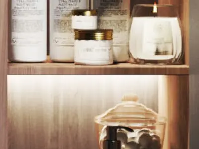 Laundry room with household appliances 3D model