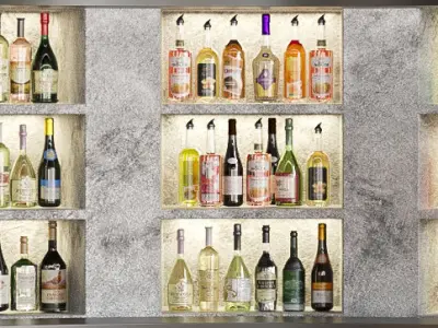 Designer copper bar 3D model