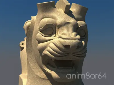 Lion capital persepolise 3D model