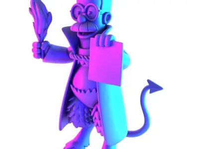 Devil Ned Flanders toy 3D print model