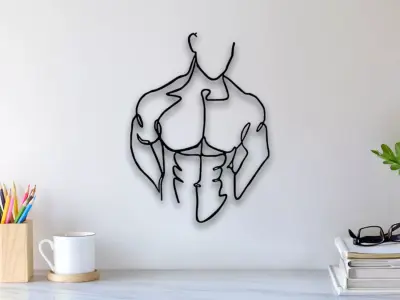Man Body Wall Art 3D print model