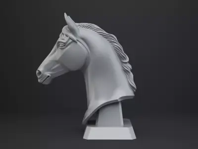 Horse Bust - Animal Figurine 3D print model