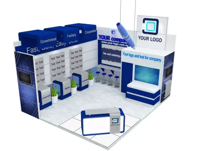 Booth Exhibition Stand a514  3D model