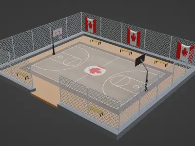 Basketball Stadium - Canada Low-poly 3D model