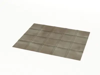 Textured Throw Rug 3D model