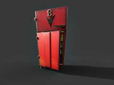 Refrigerator V8 Cartoon - Game Mesh Low-poly 3D model