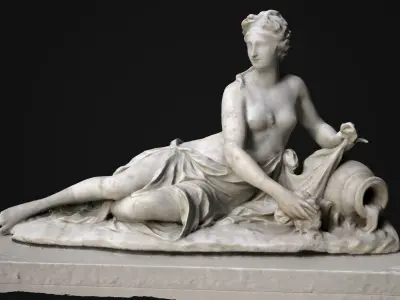 Aretheuse statue Low-poly 3D model