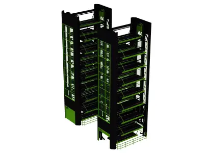 SMART ROTARY CAR PARKING SYSTEM FOR  3D model