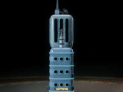 SCIFI ATOMPUNK BUILDING 03 Low-poly 3D model