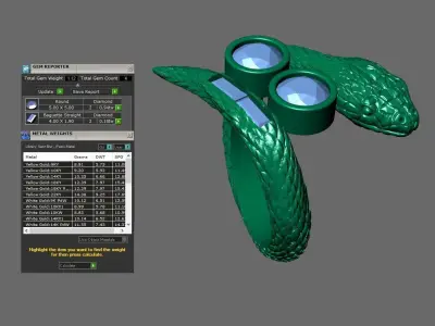 Cobra snake ring 3D print model