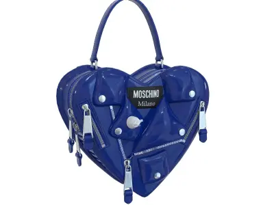 Moschino Inflatable Effect Heart Biker Bag Low-poly 3D model
