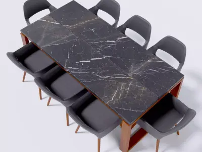 Wooden Dinning Table 3D model