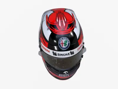 Raikkonen helmet 2020 Low-poly 3D model