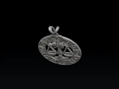 Zodiac Horoscope Pendants  v2 Set Pack Collection 3D print model