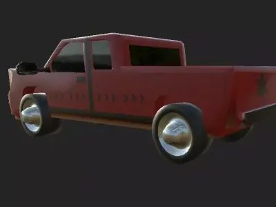 iiiiii pickup truck Low-poly 3D model