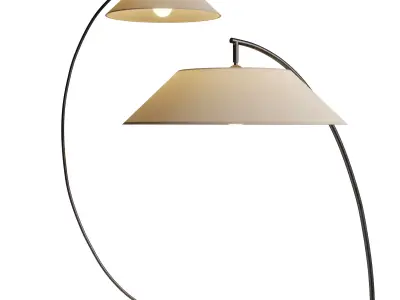 circo arc gold and black floor light Low-poly 3D model