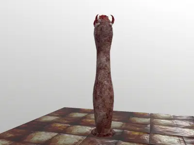 Horn Worm Animated Low-poly 3D model