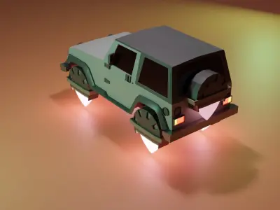 Low Poly Jeep Vehicles 3D model