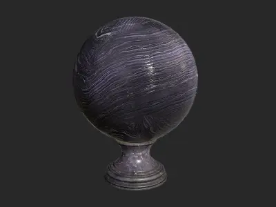 Fortune teller Obsidian Crystal Ball  Low-poly 3D model