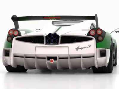 CAR - PAGANI HUAYRA WITH INTERIOR Low-poly 3D model