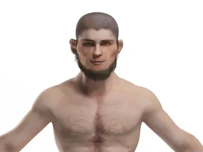 khabib nurmagomedov 3d model   Low-poly 3D model