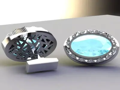 Cufflinks Graph 3D print model