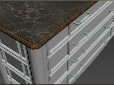 Dresser Classic Free low-poly 3D model