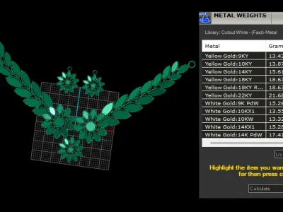 SUNFLOWER STYLE NECKLACE SET 3D PRINTABLE MODEL 3D print model