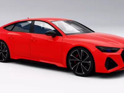 Audi RS7 Sportback 2020 Low-poly 3D model
