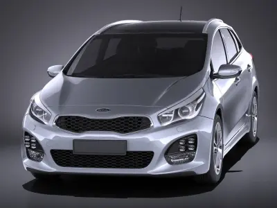 Kia Ceed SW GT-Line 2017 VRAY 3D model
