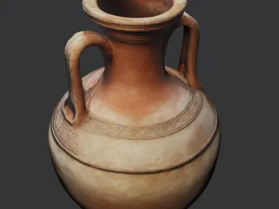 Roman Amphora Low-poly 3D model