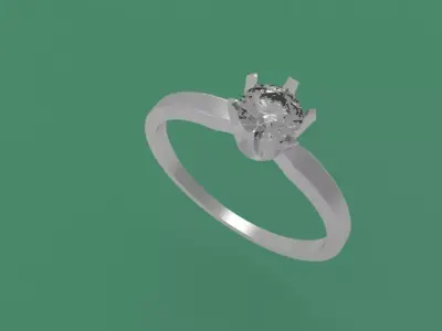 ring model 3d gold engagement with diamond Free 3D print model