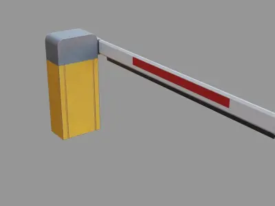 boom barrier Low-poly 3D model