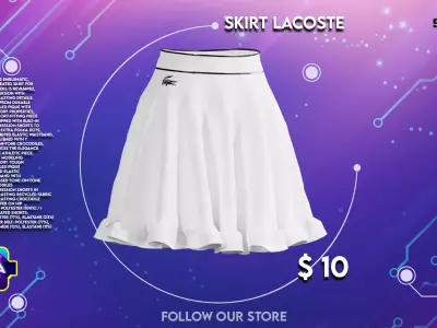 3d female skirt  Low-poly 3D model