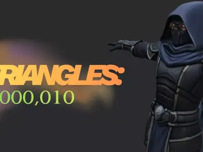 Dark Assassin Knight Low Poly Game Character Low-poly 3D model