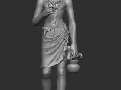 Swaminarayan Bhagwan High Detail ZBrush File and STL 3D print model