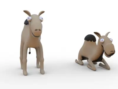 toon camel 3D model