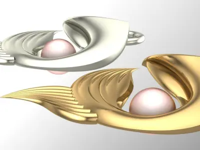 free Gold whale tail Free 3D print model