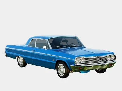 Chevrolet Impala SS 1964 2door Sedan Low-poly 3D model