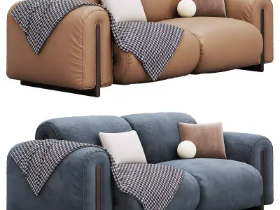 Colle Two Seater Sofa By Natuzzi 3D model