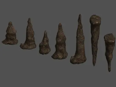 Stalagmite Set - Base 2 Free 3D model