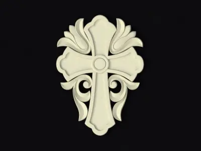 Central decor ornament for furniture 3D model 8