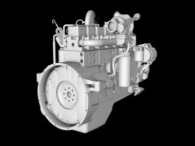 Diesel engines 3D model purchase